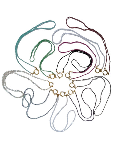 Collier Éclats de Cailloux – 20 pierres naturelles ★ version fermoir bouée