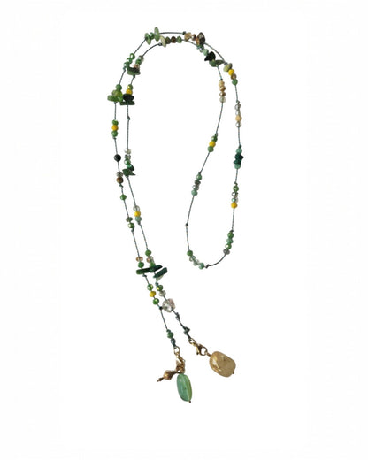 Collier Solaire Amazone Vert – Bijou Évolutif