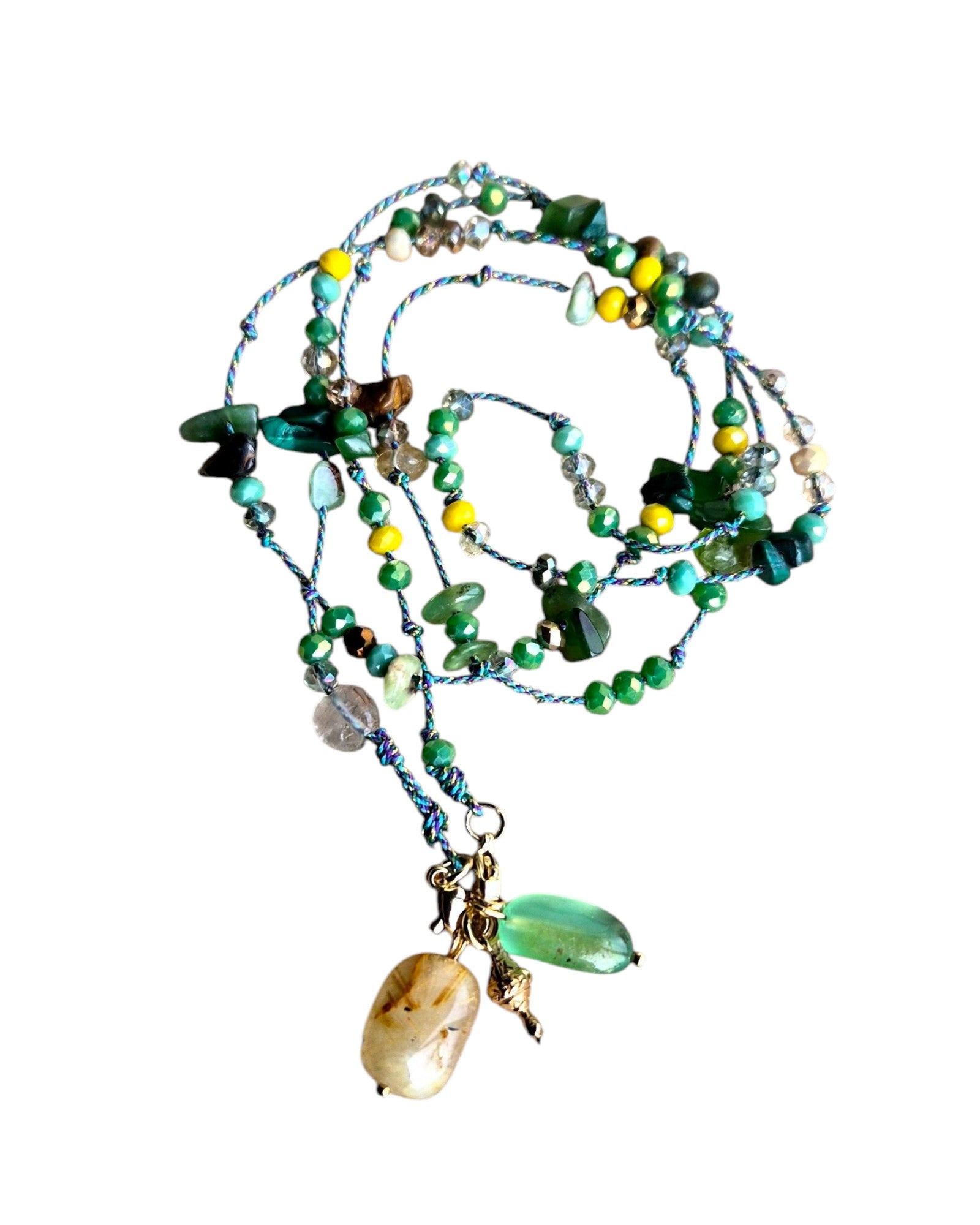 Collier Solaire Amazone Vert – Bijou Évolutif