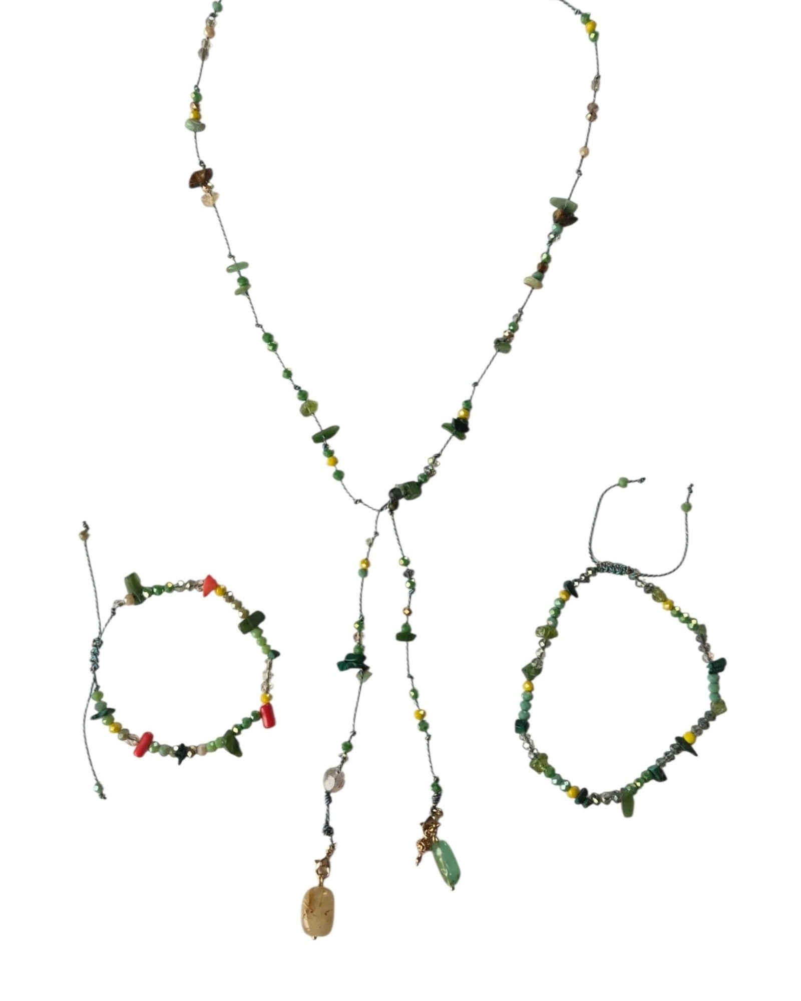 Collier Solaire Amazone Vert – Bijou Évolutif
