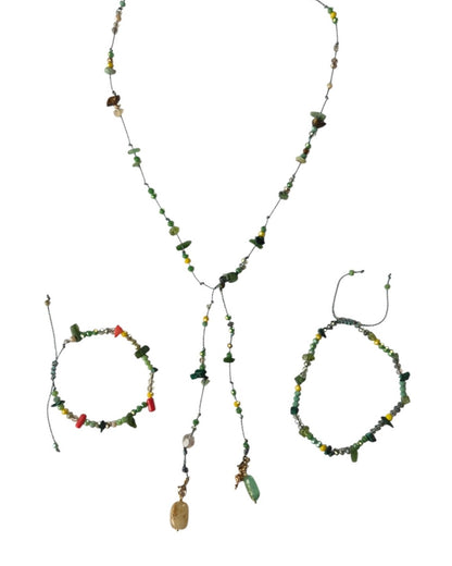 Collier Solaire Amazone Vert – Bijou Évolutif