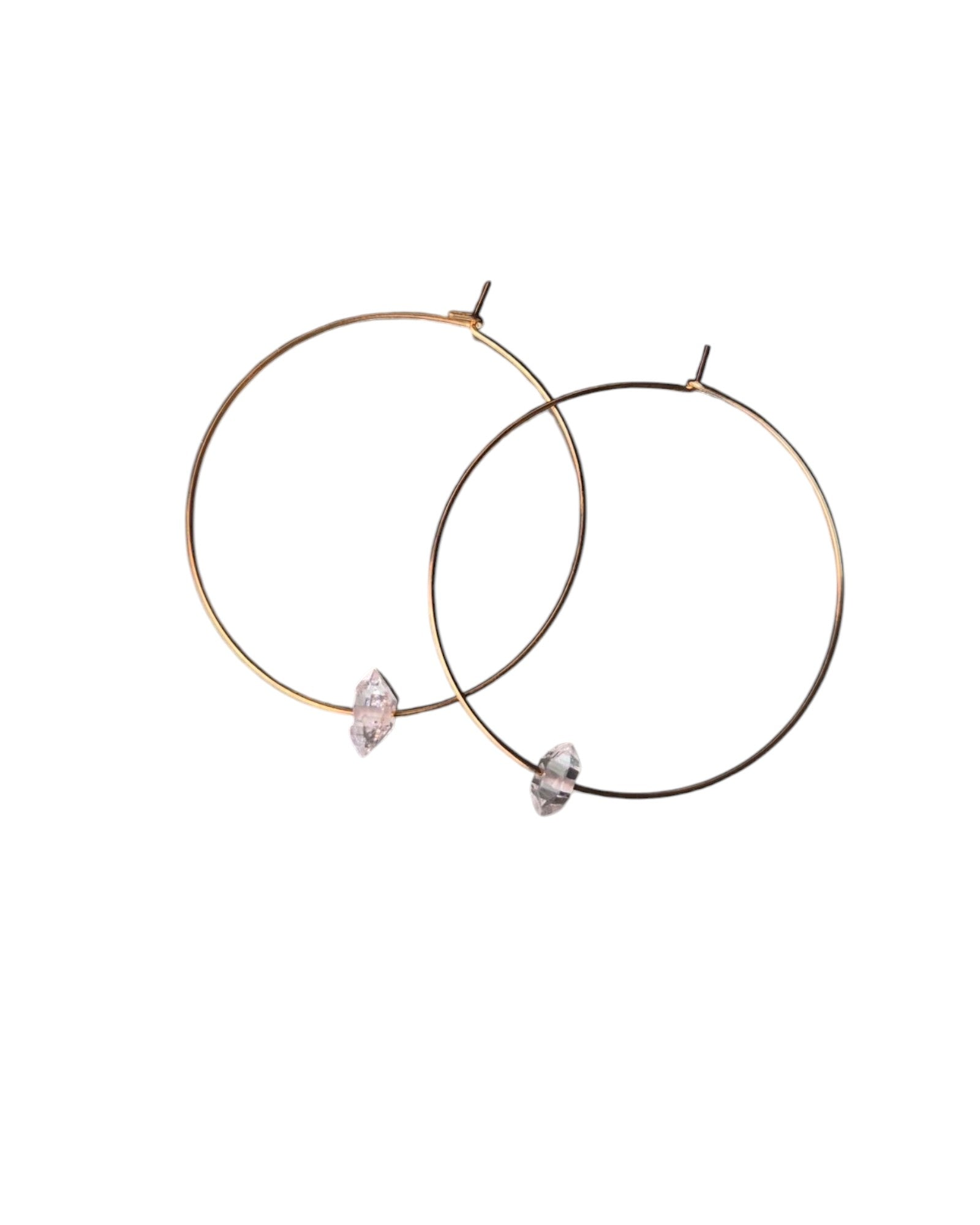 Boucles d'Oreilles Diamant Herkimer