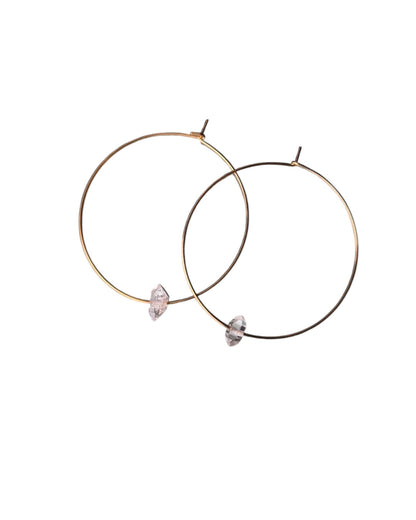 Boucles d'Oreilles Diamant Herkimer