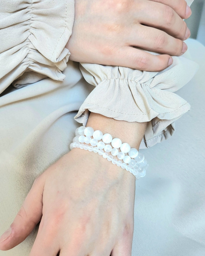 Bracelet Pierre de Lune blanche