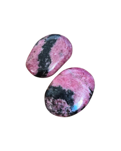 Pierre roulée et galet plat de Rhodonite