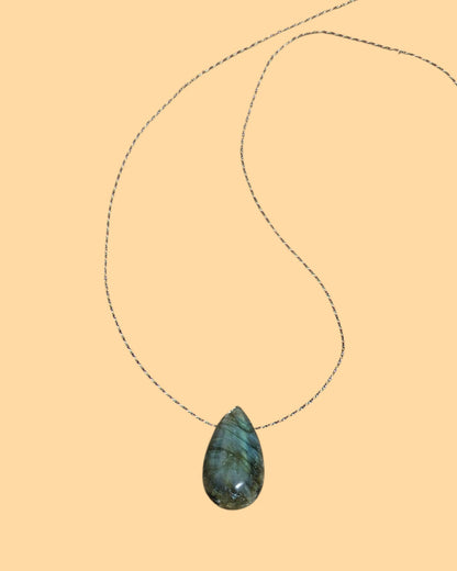 Pendentif goutte Labradorite
