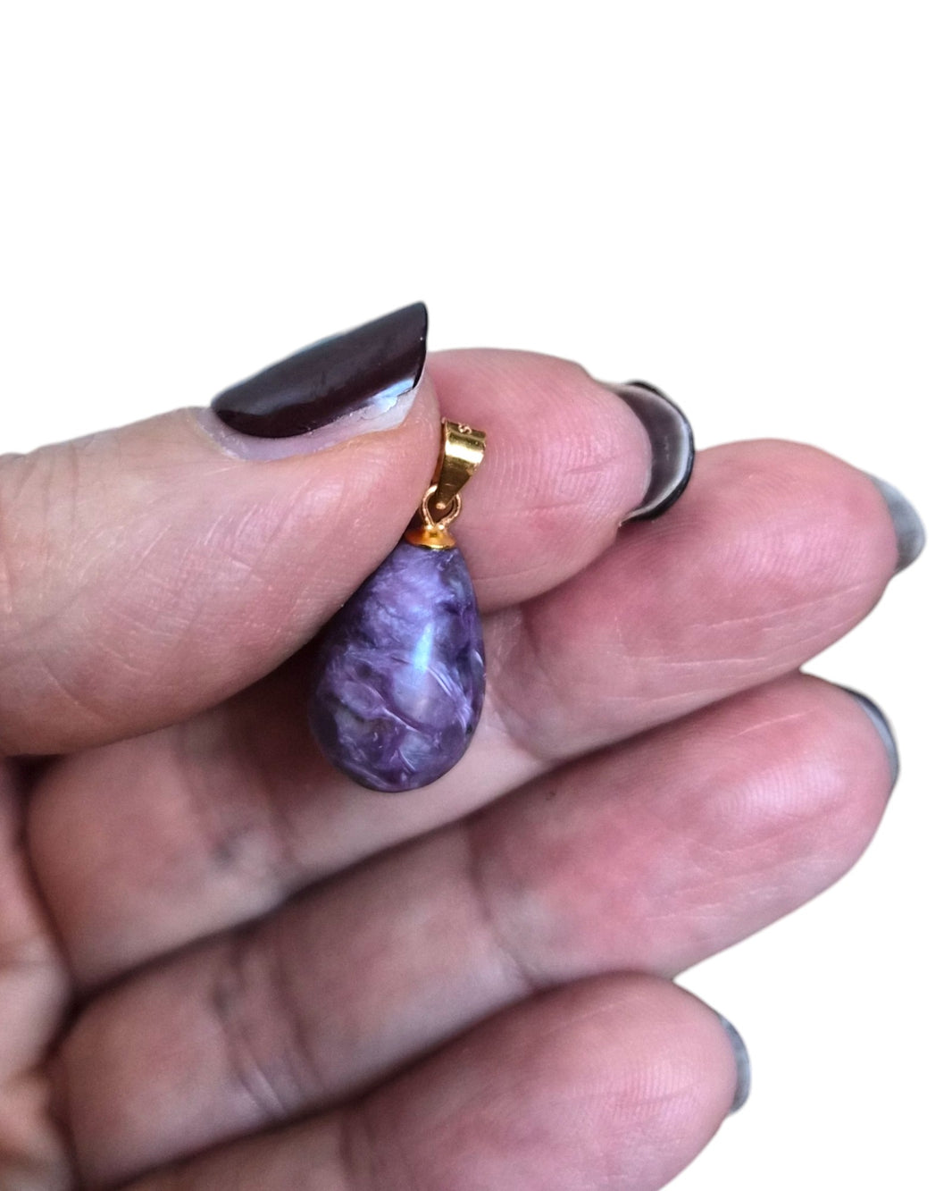 Pendentif en Charoïte – Transformation, intuition & protection énergétique