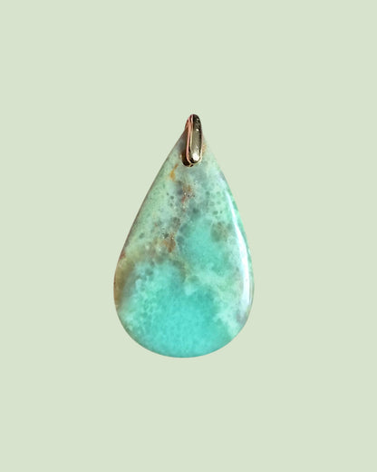 Pendentif goutte Chrysoprase