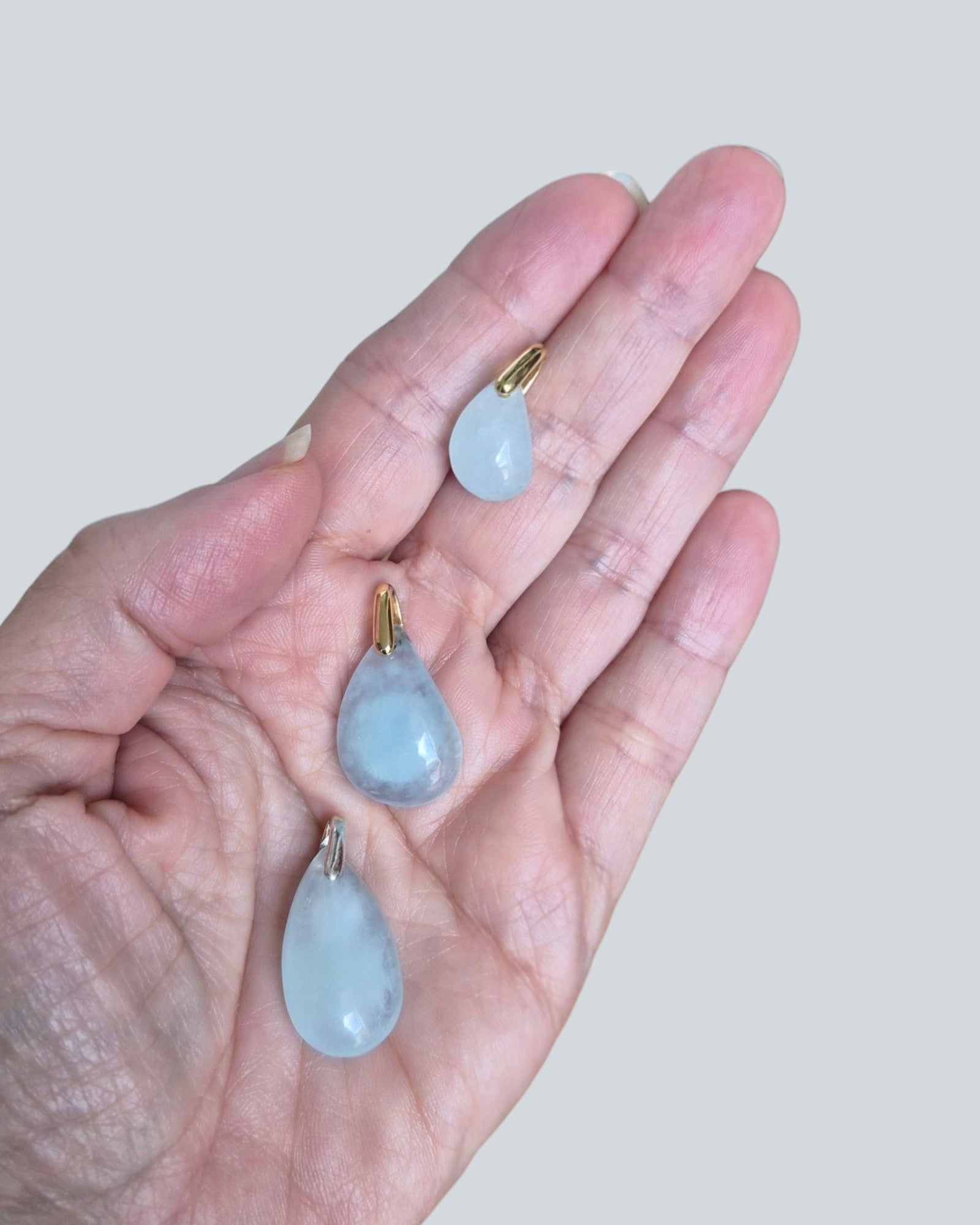 Pendentif Aigue Marine bleu