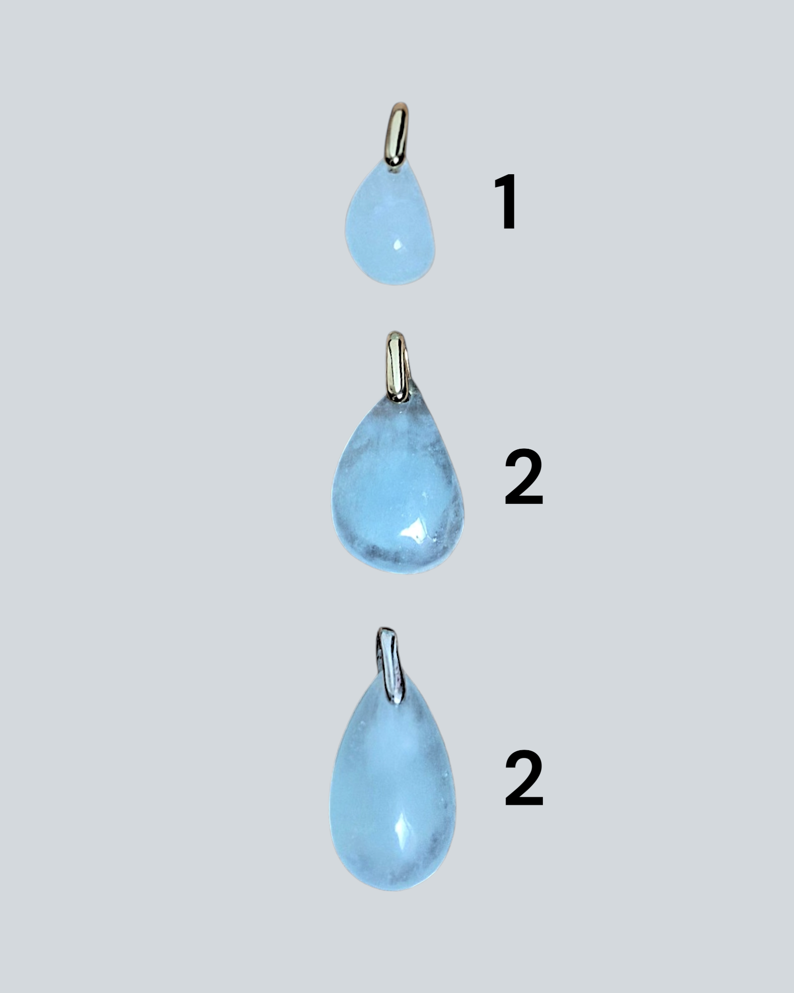 Pendentif Aigue Marine bleu