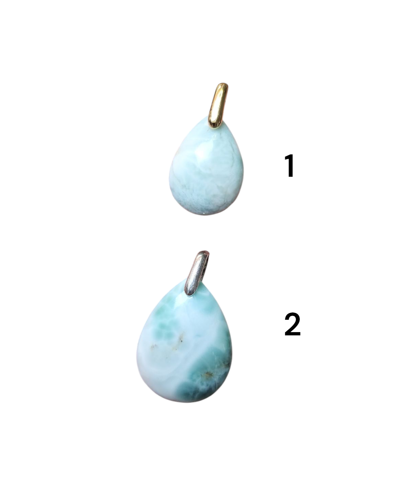 Gros pendentif en Larimar bleu et argent 925 - Pendentif unique Gros pendentif en Larimar bleu et argent 925 - Pendentif unique