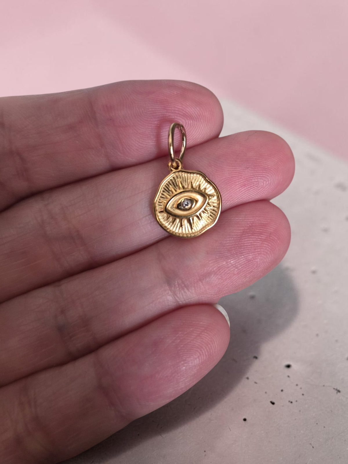 Pendentif Œil de Protection doré