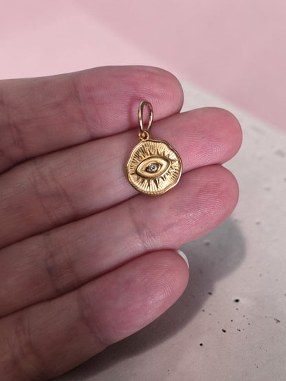 Pendentif Œil de Protection doré
