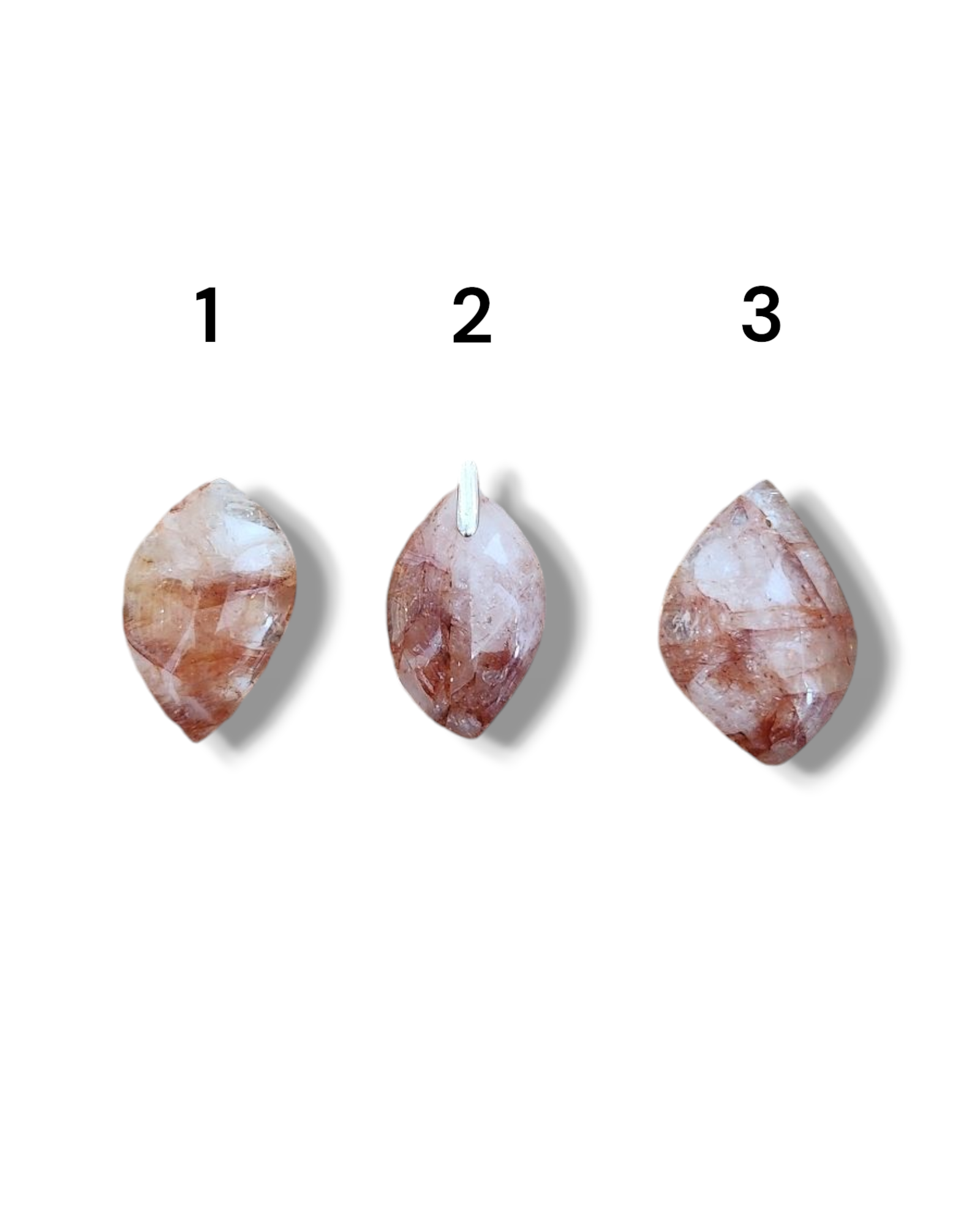 Pendentif Quartz hématoïde rouge
