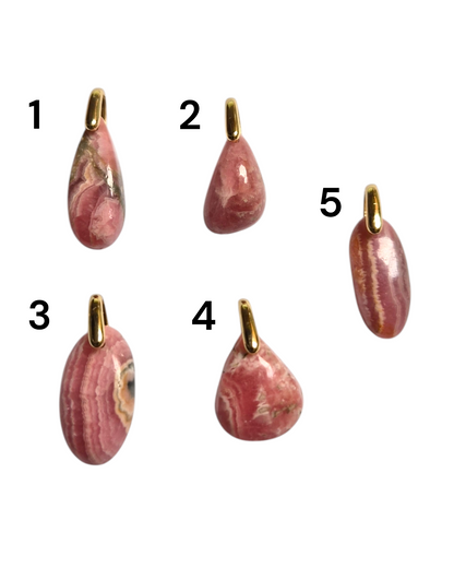 Pendentif Rhodochrosite - Amour émotionnel & ouverture du cœur