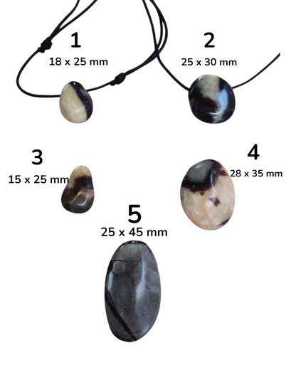 Collier Homme en Septaria – Pierre Percée d'Ancrage et Libération Émotionnelle
