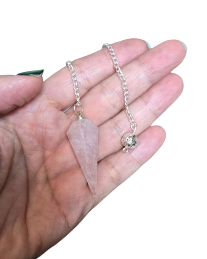 Pendule pierre naturelle Quartz rose