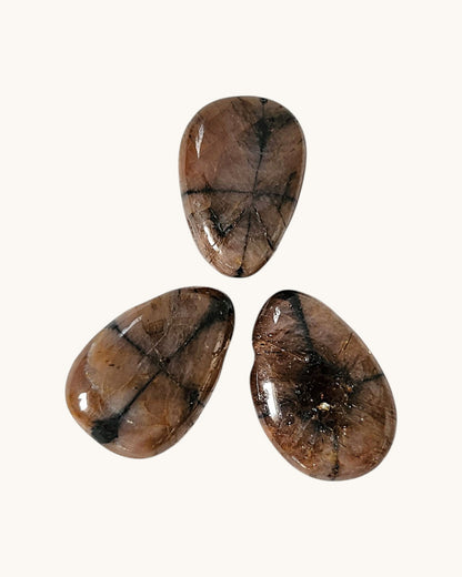 Collier Homme en Chiastolite – Pendentif Pierre Percée à la Croix Naturelle