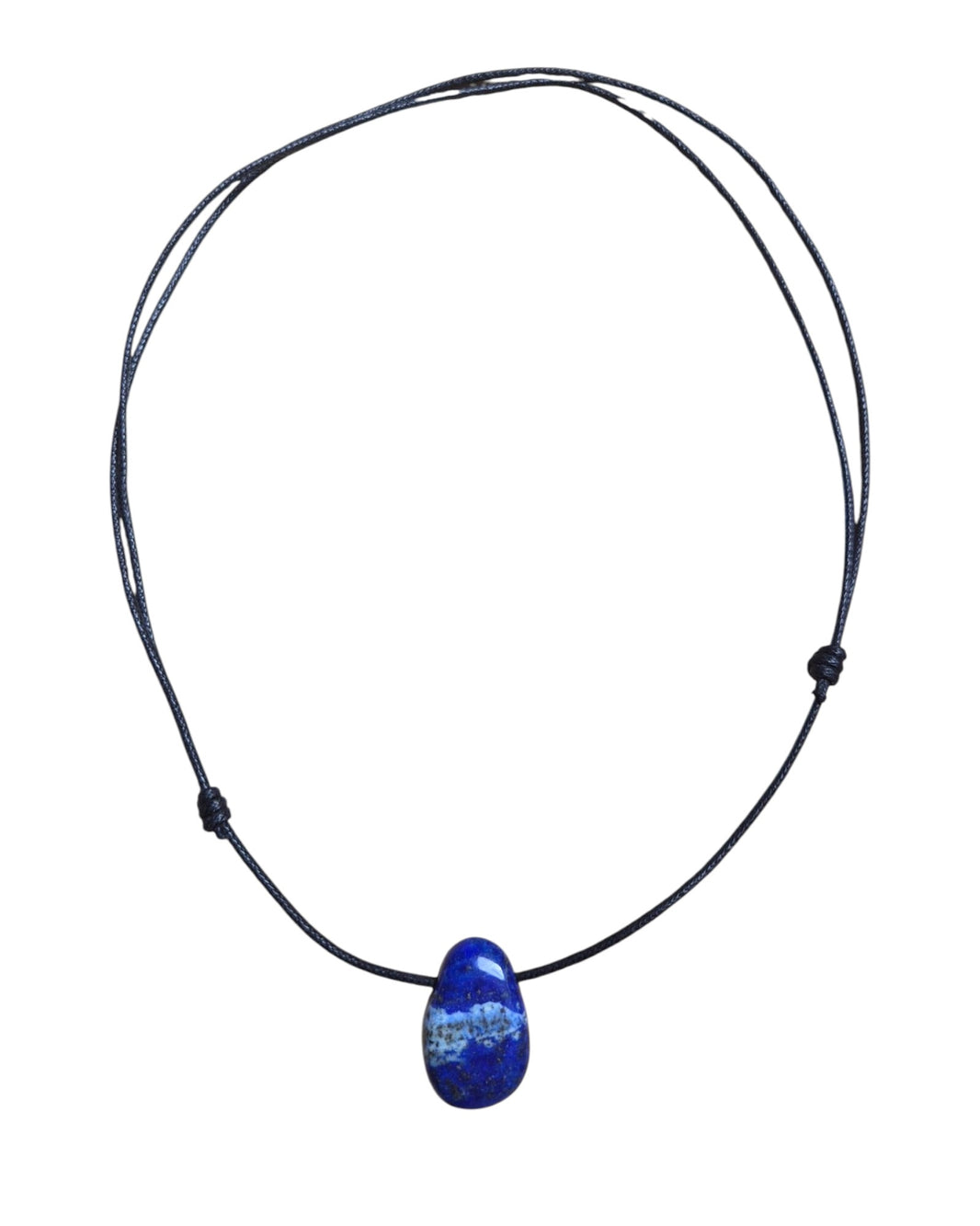 Collier Homme en Lapis Lazuli – Pendentif Pierre Percée Communication et Clarté Mentale