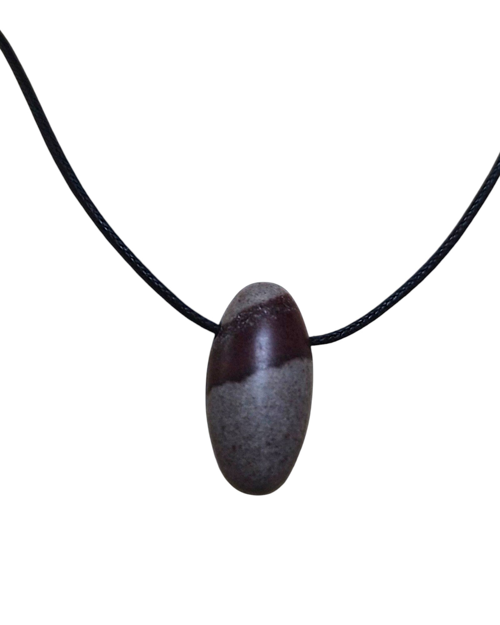 Collier Homme Shiva Lingam – Pendentif Pierre Percée Vitalité et Ancrage