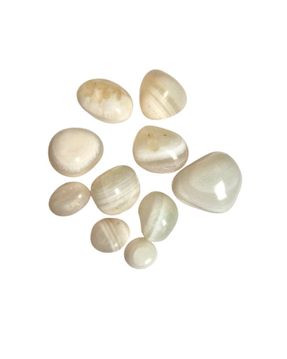 Pierre roulée Agate blanche zonée