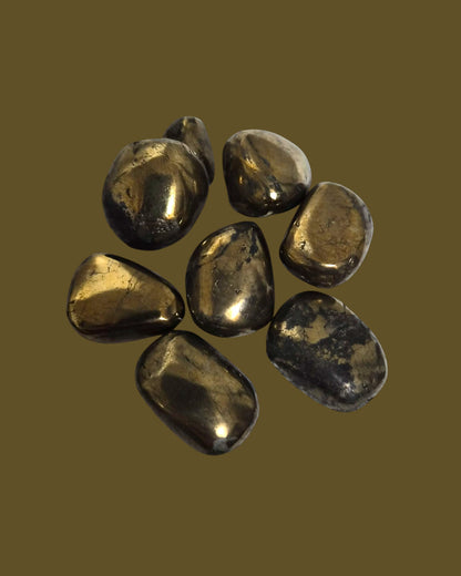 Pierre roulée Chalcopyrite