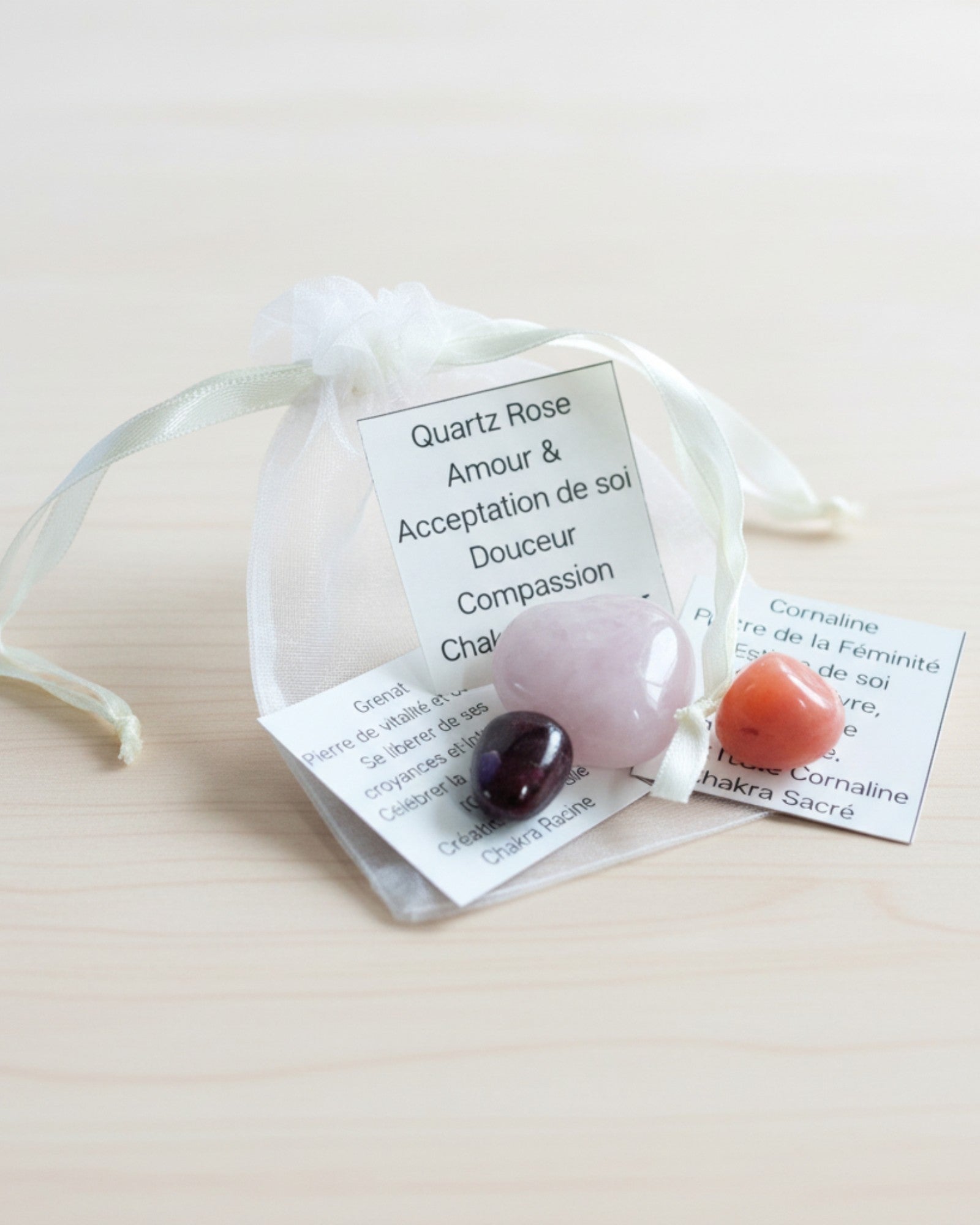 Pochon d'Amour en pierres naturelles [Désir, Amour, Séduction]