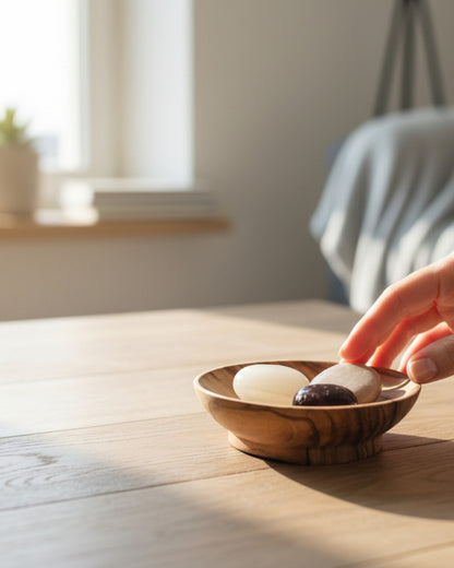 Pochon Féminité en pierres naturelles [Cycle féminin, Procréation, Péri-pré-Ménopause, Libido]