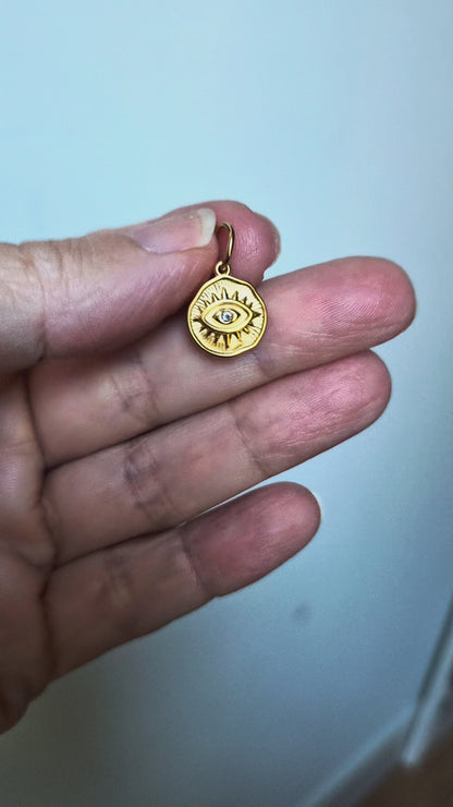 Pendentif Œil de Protection doré