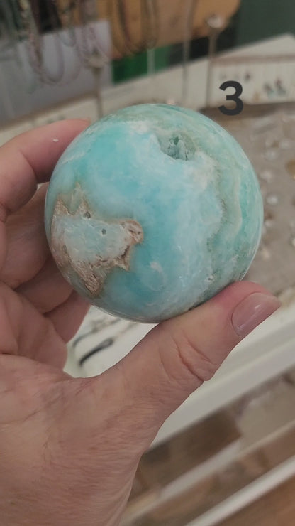 Sphère Aragonite bleue [Apaisement et clarté intérieure]