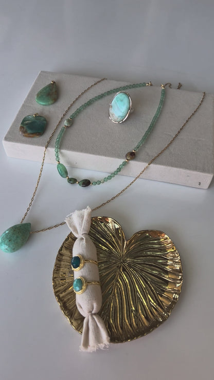 Collier Éveil du Cœur – Chrysoprase et Aventurine