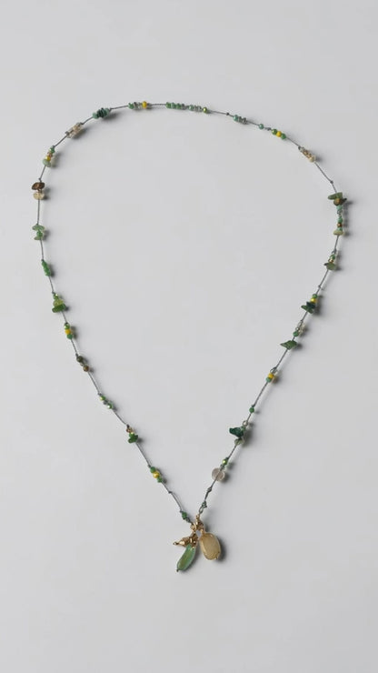 Collier Solaire Amazone Vert – Bijou Évolutif