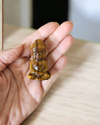 Statuette Bouddha Œil de Tigre