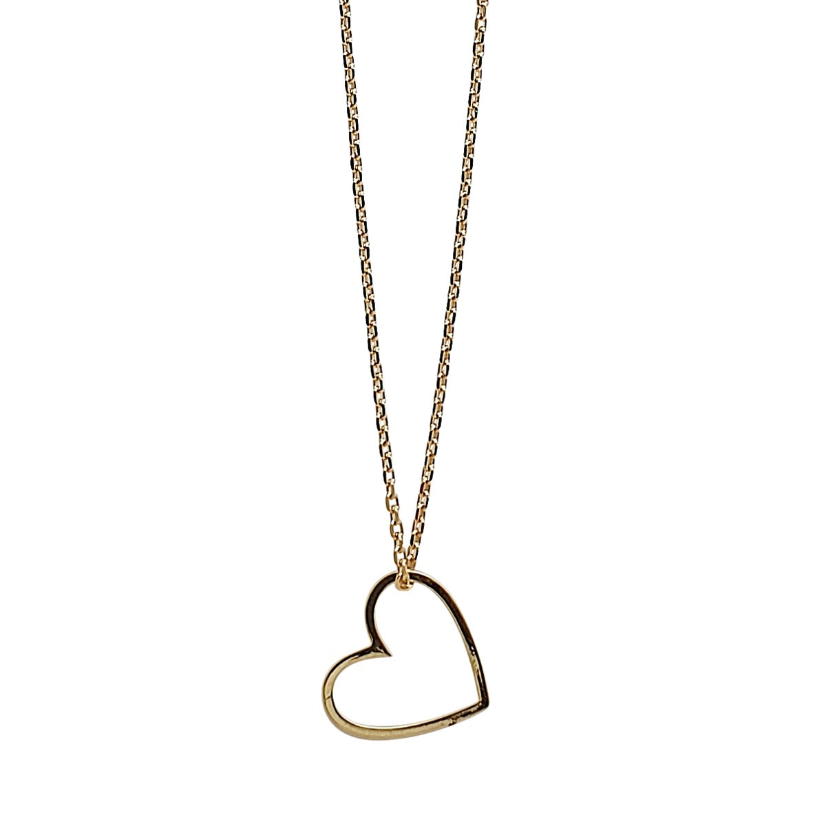 collier pour femme et pendentif coeur en plaqué or 3 microns