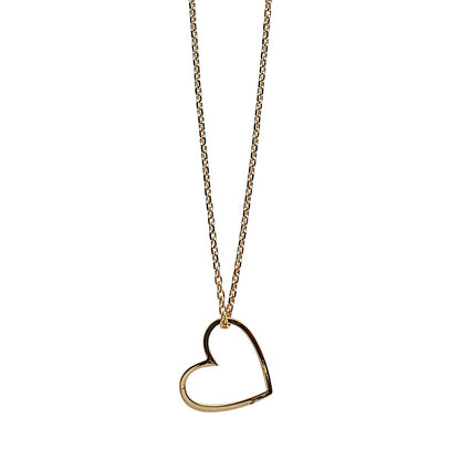 collier pour femme et pendentif coeur en plaqué or 3 microns