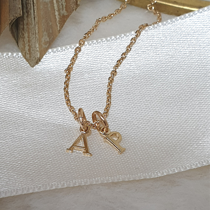 Collier mini Lettres or