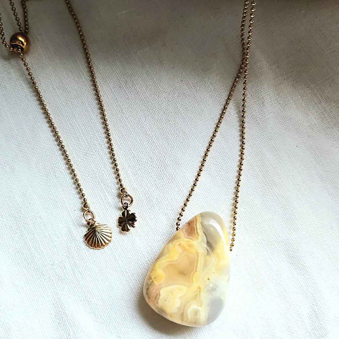 Collier Agate Crazy Lace [Bienveillance, Compassion]