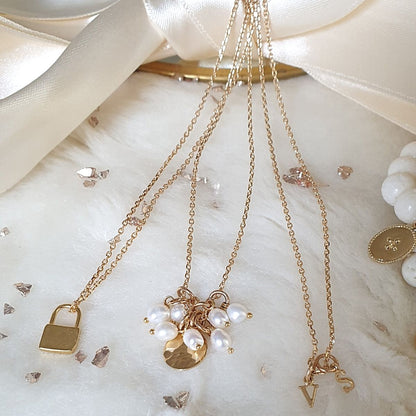 Collier mini Lettres or