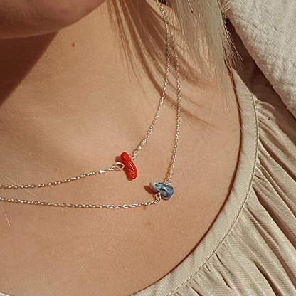 Collier Caillou Corail