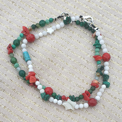 Bijou de cheville Ibiza blanc